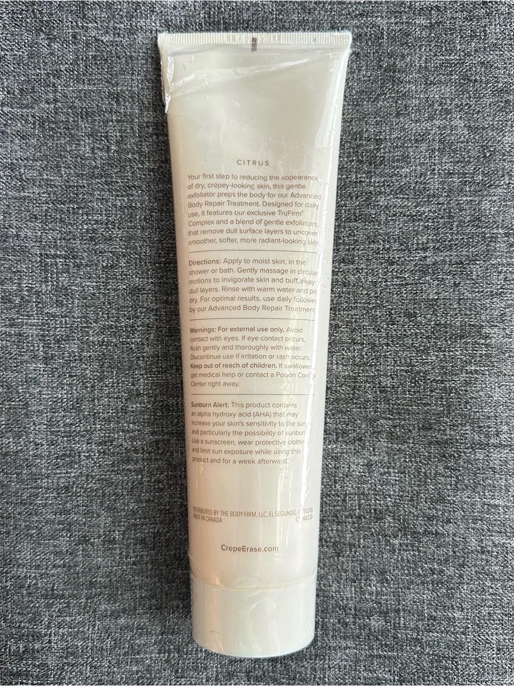 NEW Body Firm Crepe Erase Body Smoothing Pre-Treatment Citrus Trufirm 10 fl oz